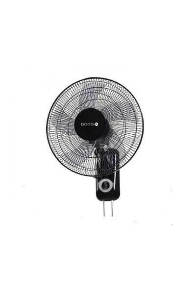 DOTS Electric Wall Fan, 16 Inch, 3 Speeds, 70 Watts, Black,TFW-B01