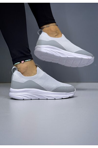 ARONA Unisex Bağcıksız Ortopedik Faylon Taban Spor Ayakkabı