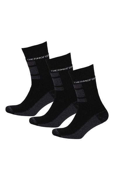 THERMOFORM Black Worker Socks - Pack of 3