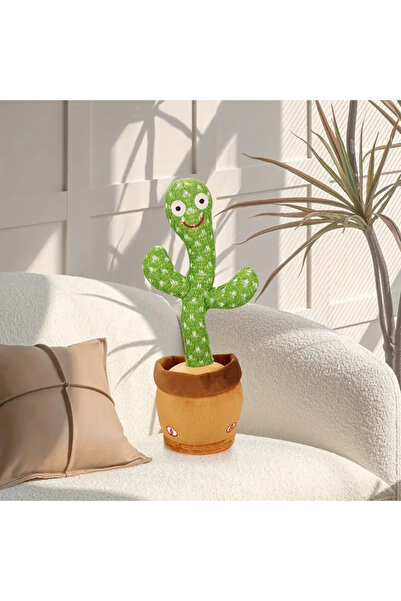 hediyeofisi Şarjlı Çocuk Eğitimi Dans Elektronik Güzel Şarkı Meksika Tarzı Kaktüs Peluş Oyuncak Konuşan Kaktüs