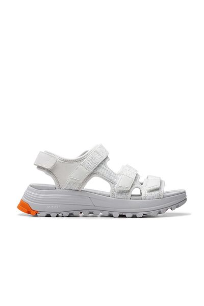 CLARKS Cream Textile Sandals For Womens