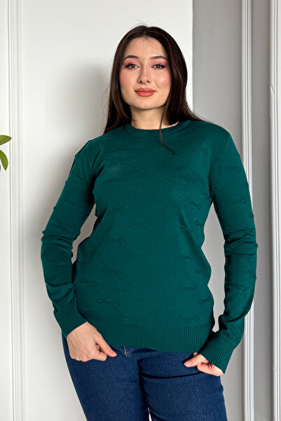 ModaPlaza Pulover de damă cu model cu fundă 5192