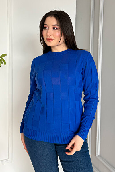 ModaPlaza Pulover de damă cu model pătrat 4937