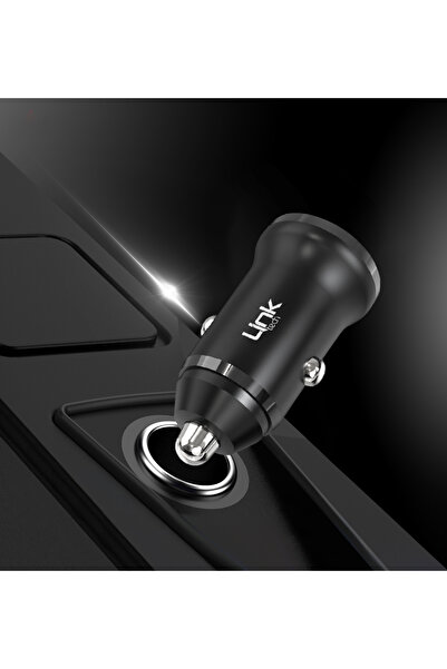 Linktech C480e 12w 2x Usb Araç Içi Şarj Adaptörü (BAŞLIK) Siyah