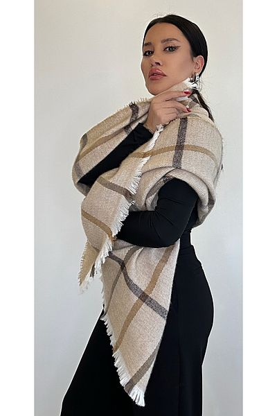 asalya Wool Knitwear Winter Shoulder Shawl