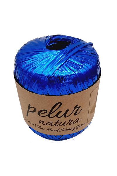 Nusrat Bilişim Shiny Saks Blue Raffia Bag Accessory - Color No:14