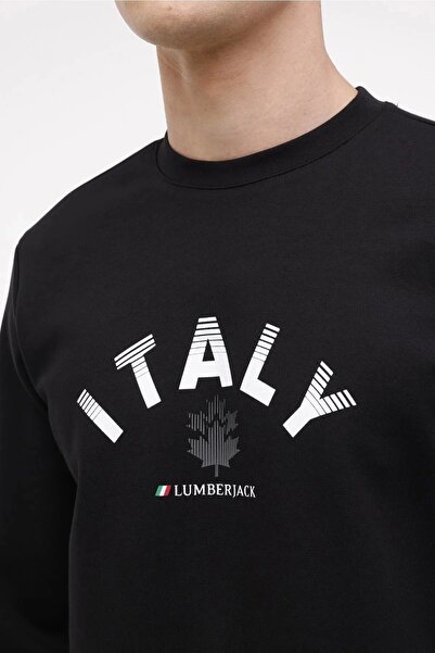 lumberjack Robert 16itly72 0 Yaka Erkek Sweat - Siyah