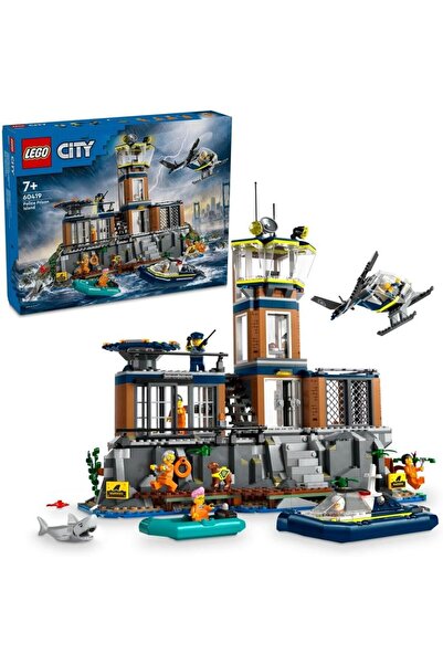 LEGO City Police Prison Island Building Toy 60419 for 7+ Year Old Boys, Girls...