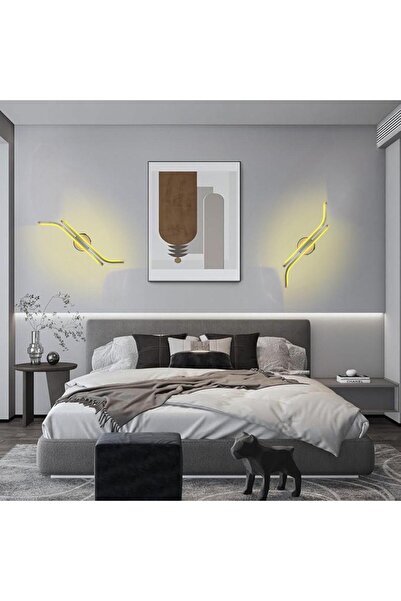 LİBERAYDINLATMA DALGA ŞARJLI DUVAR APLİK GOLD KADA GÜNIŞIĞI 3000K