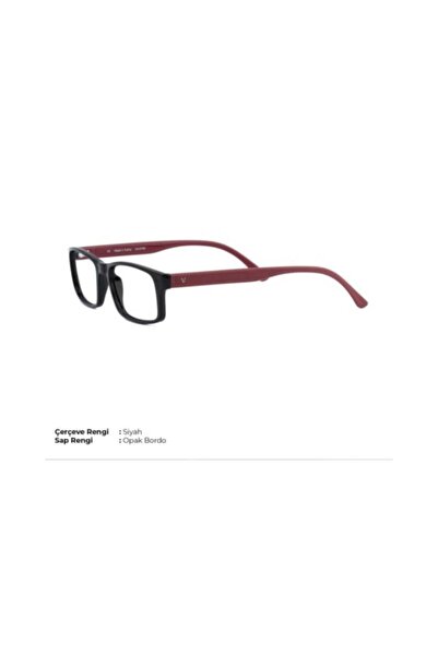 Vinaldi Vi 2021 C.0105 51Ekt Unisex Blue Light Protection Screen Glasses (Black/Burgundy Sap)