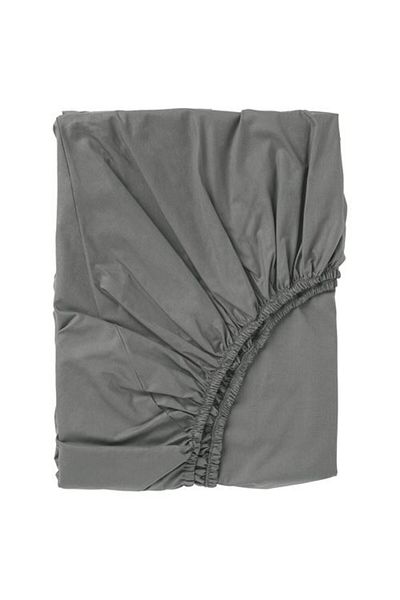 IKEA - Ullvide, Fitted Sheet, Gray, 180X200 cm