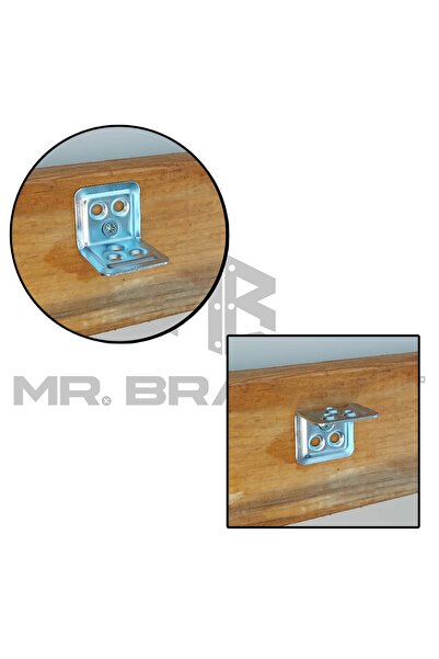 Yapıkan Mr. Bracket 25 Ad L Demir Gönye Köşebent 30x25x25mm- Mobilya Dolap Köşe Birleştirme Bağlantı Aparatı