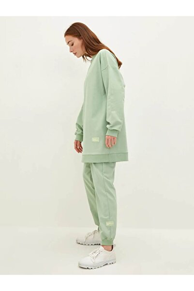 LC Waikiki LCW Modest Yeşil Beli Lastikli Baskılı Kadın Eşofman Altı