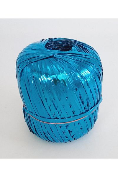 Nusrat Bilişim Shiny Turquoise Raffia Bag Accessory - No:12