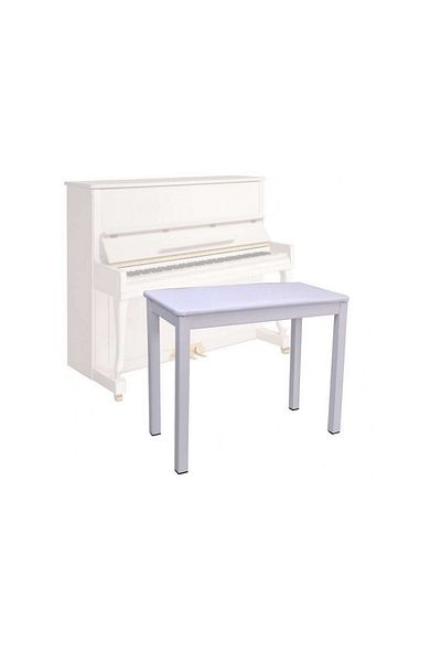 MEDELİ White Dante Piano Stool - Wooden Legs
