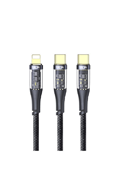 Linktech K674 Multi 2in1 Type-c Lightning Pd 60w Hızlı Şarj Kablosu