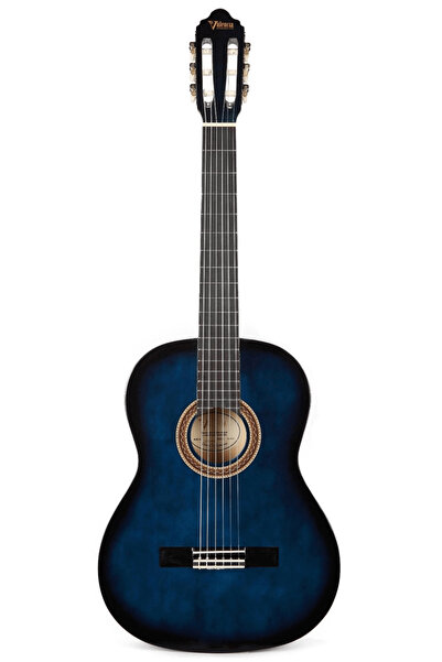 VALENCIA VC104TBUS Klasik Gitar 4/4 Mavi Sunburst Sap Çelikli