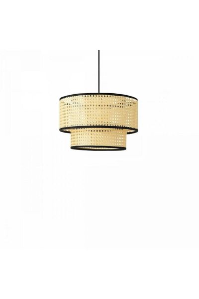 Art&Gift Rattan Series Two Tier Living Room Pendant Lamp Bedroom Dining Room Chandelier