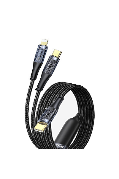 Linktech K674 Multi 2in1 Type-c Lightning Pd 60w Hızlı Şarj Kablosu