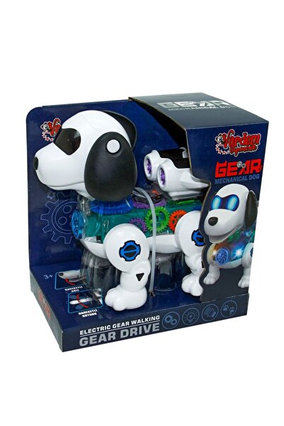 mavi su dünyası Işıklı Müzikli ve Hareketli Robot Köpek Beyaz Renkli - Mavi Su Dünyası