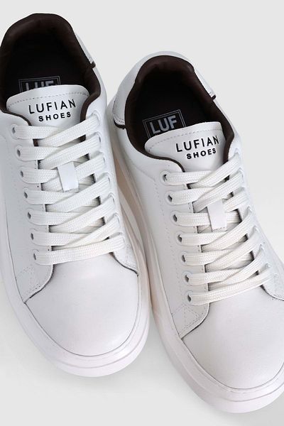 Lufian 121230016   Amy Unisex Λευκό Δερμάτινο Sneaker - Αθλητικά Παπούτσια