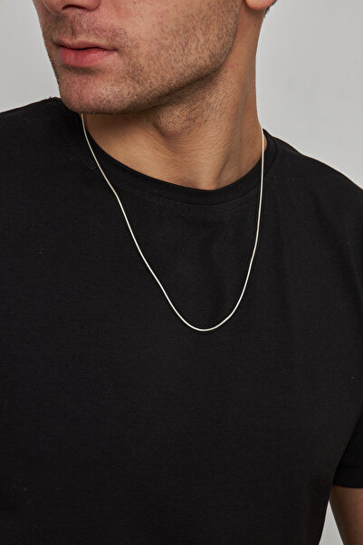 Ventino Silver 1,5mm Yılan 925 Ayar Gümüş Erkek Zincir Kolye Vek-3075