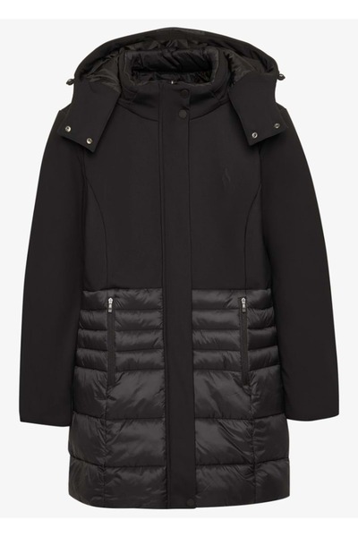 SKECHERS S242032 W Outerwear Padded Jacket Kadın Mont Kadın Kaban SİYAH