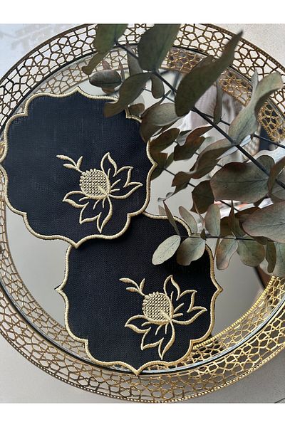 Home Sibelarthome 2 τμχ παρουσίασης χαρτοπετσέτας καφέ