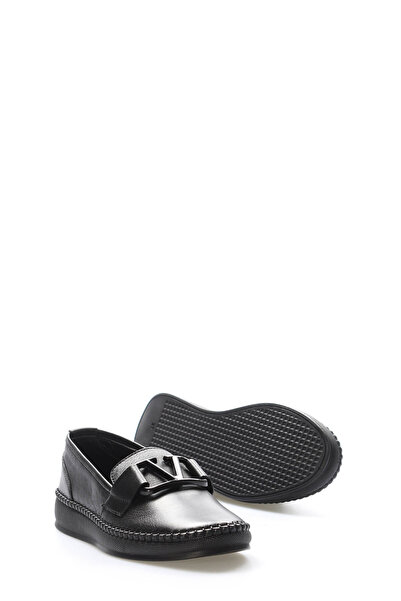 Ayakkabıhane Pantofi de damă cu talpă neagră din piele naturală în interior ș...