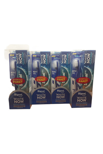 Signal معجون أسنان أبيض - طقم معجون أسنان 75 مل + فرشاة أسنان أداء