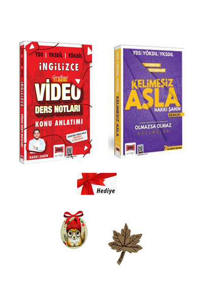 Yargı Yayınları YDS YÖKDİL YKSDİL Kelimesiz Asla İngilizce Video Ders Notları...