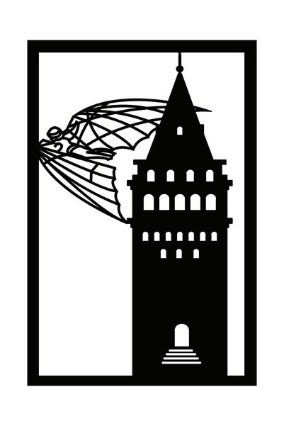 Generic Brand Historical Galata Tower Auto Motor Laptop Wall Foil Sticker 20x...