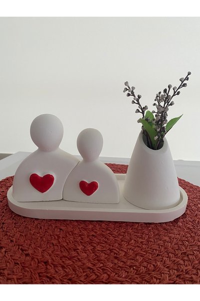 ELBUCOLECTION 4'lü Sevgili Vazo Seti. Sevgililer Günü Için Ideal Bir Hediye