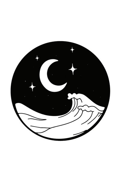 Generic Brand Byr002 Moon and Star 15X15 cm [Efsngrck]