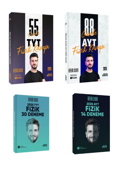 Aydın Yayınları özcan aykın tyt ve ayt fizik kampı ve tyt ayt denemeleri