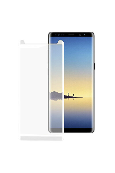 bufalo Samsung Galaxy Note 8 (N950) Kavisli 4d Cam Ekran Koruyucu Beyaz