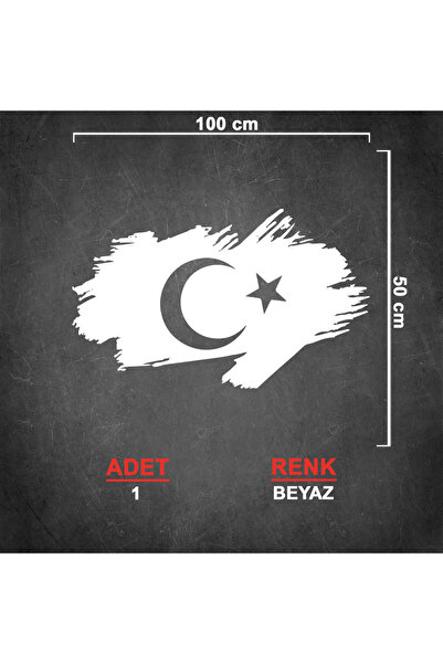 Sönmez Sticker Ay Yıldız Sticker - Türk Bayrağı Sticker - Oto Sticker - Araba...