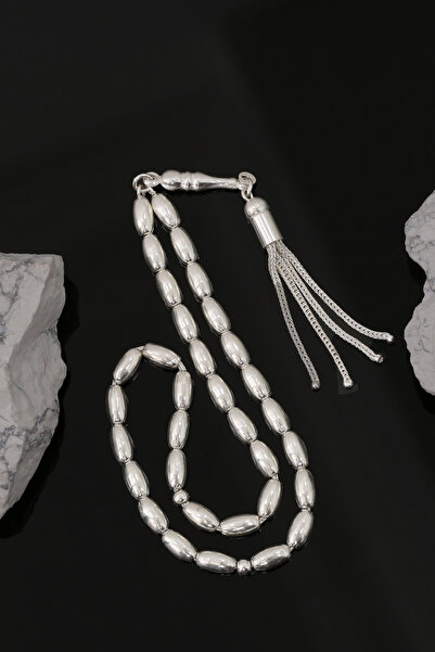 Ventino Silver Arpa Kesim Büyük Boy 925 Ayar Gümüş Tespih VET-0095