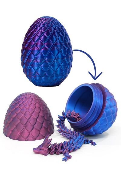 MooieBaby's Crystal Dragon Egg Set - Movable Organic 3D Figure Toy |   Decorative Collection Product