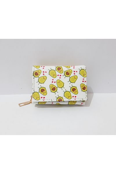 renkli çiçekler Children's Wallet 11X8 cm Avocado Patterned Children's Wallet