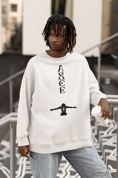 SEVBANO Asce Written Unisex Oversize Anime Sweatshirt