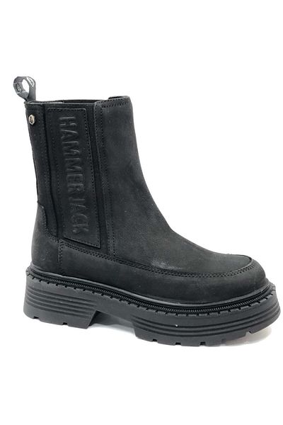 Hammer Jack Weala 102-24595-z Δερμάτινες μακριές μπότες Unisex - Μαύρο