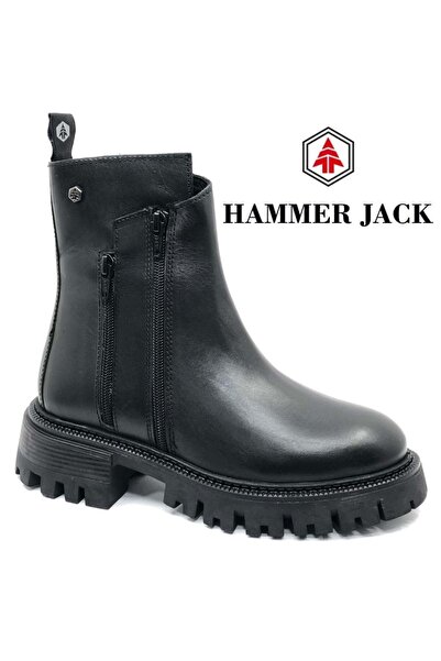 Hammer Jack 102-24675-Z Irene Γνήσιες Δερμάτινες Μπότες Γυναικείες Μπότες ΜΑΥΡΟ