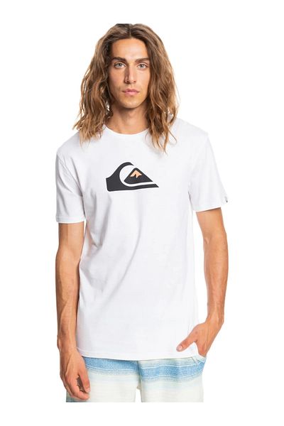 Quiksilver Λογότυπο Comp Ss Erkek Beyaz Tshirt Eqyzt06534-wbb0