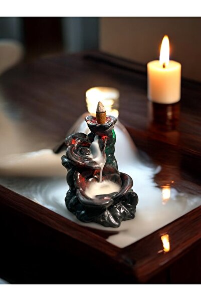 ELBUCOLECTION Modern Gül Modeli Geri Akış Tütsülük, Tütsü Hediye