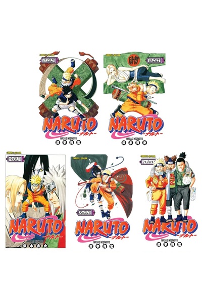 Gerekli Şeyler Yayıncılık Naruto 17-18-19-20-21 Manga Seti (5 KİTAP)