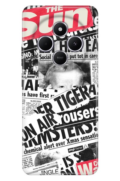 senada Case for Xiaomi Redmi A4 5g Patterned Tpu Silicone Printed Newspaper News