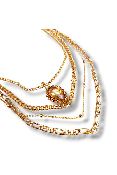 pegu baby collection 4 lü kristal kesim Damla uçlu Altın Kaplama Luxury Çoklu...