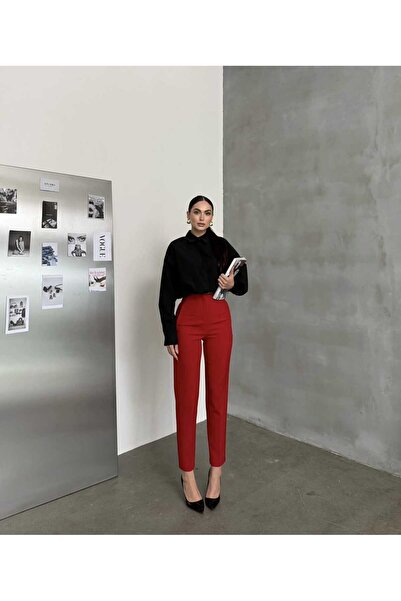 BNK Shop Pleated Waist Seated Recovery Button-Free Palazzo Pants