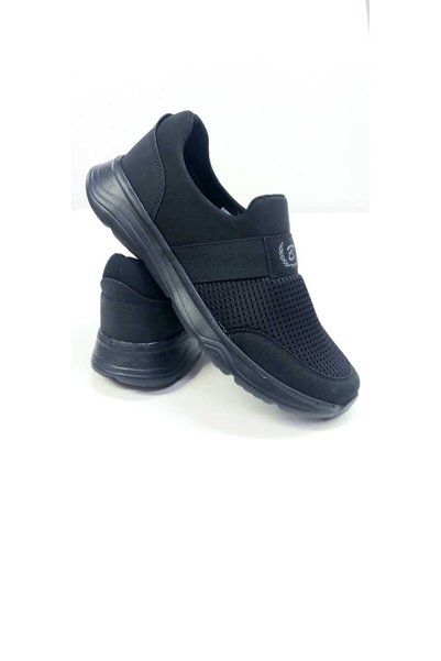 Ayakkabı Ülkesi Black Laceless Orthopedic Breathable No Odor Lightweight Flexible Comfortable Soft Comfortable Sole Sneaker
